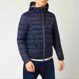 Armani Exchange Hooded Puffer Jacket Navy